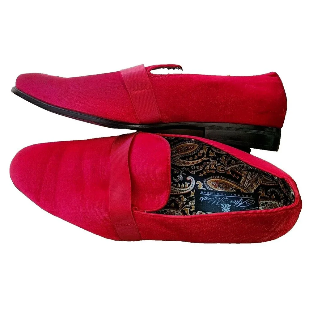 Christmas Red Velvet After Midnight Formal Shoes Mens 11 Stage Prom Award Dapper